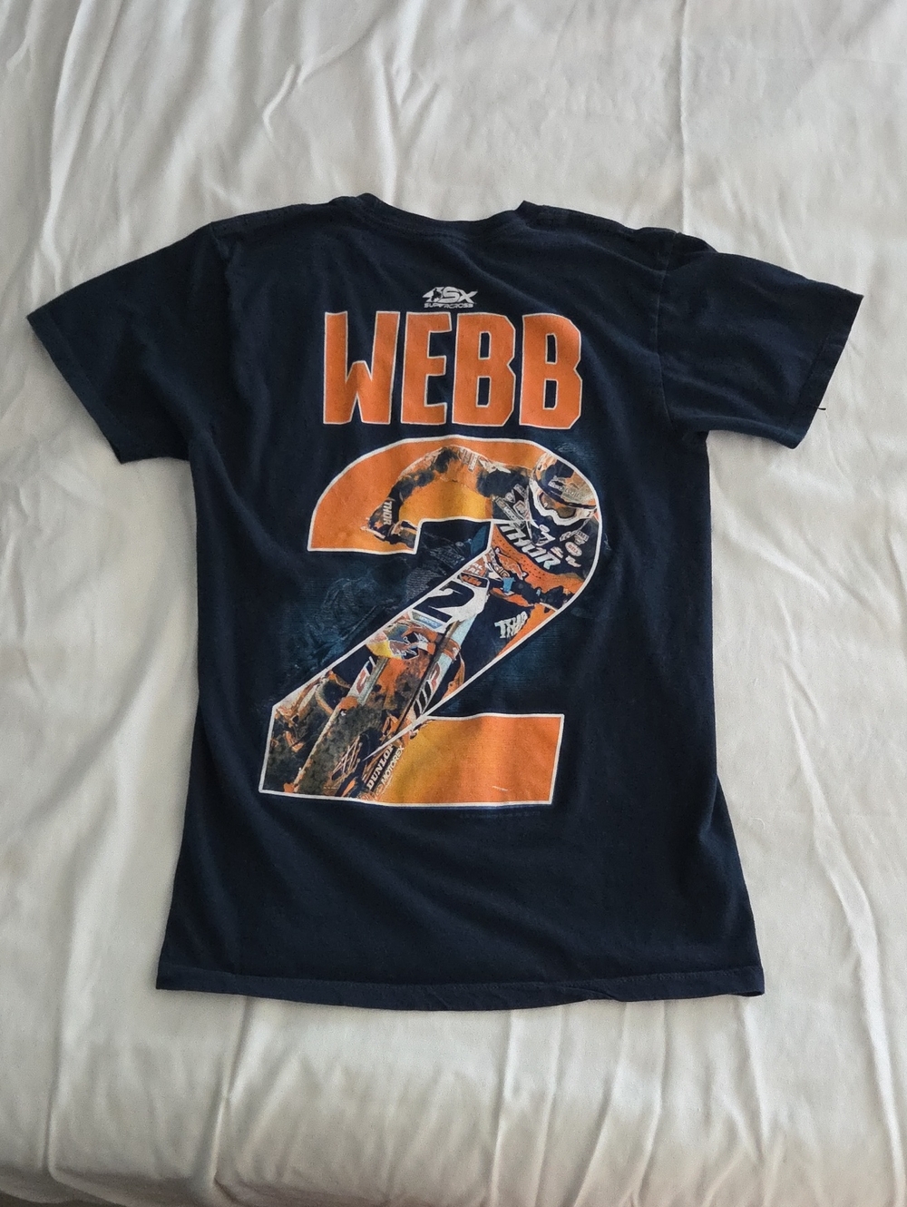 WEBB #2 Supercross Navy Orange Graphic Tshirt Small